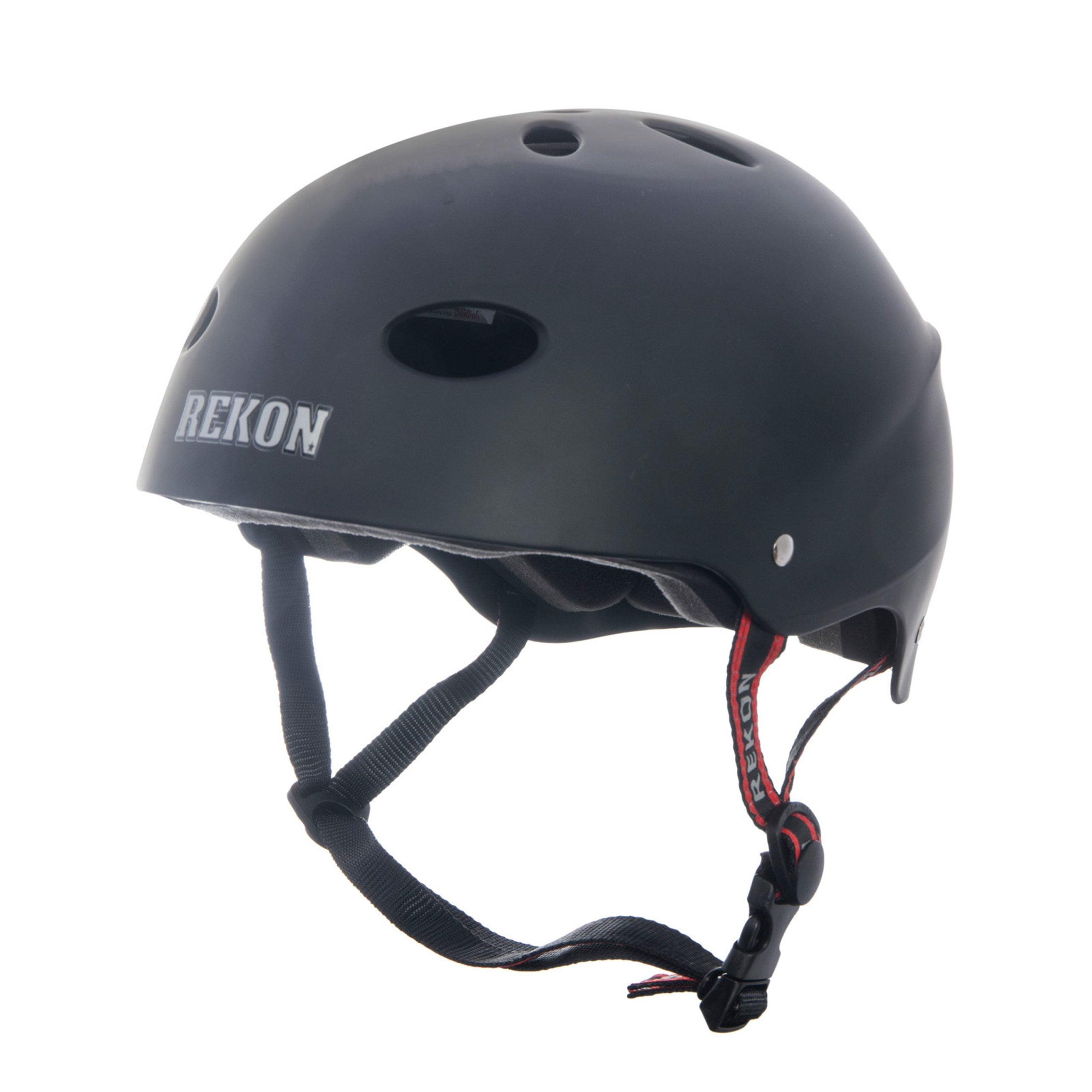 Rekon Multi-Sport Helmet for Biking, Skating, and Skateboarding (Matte Black, Medium)