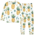 thumbnail image 2 of FORMRS Long Sleeve Top and Pants Pajama Set for Niños 2-Piece Sleepwear, Sizes 18M-8Y, Pineapple, 2 of 6