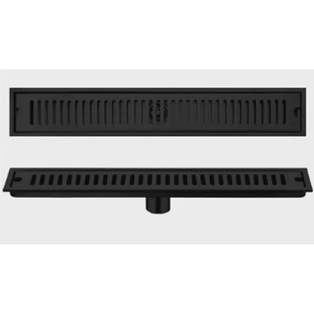 Desagüe Xtellar Invisible De Acero Inoxidable 304 Para Baño 10x60cm Color Negro