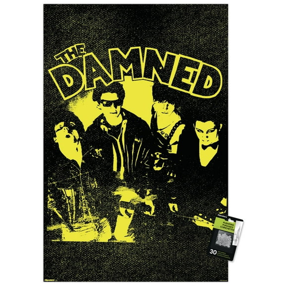 The Damned - Ooo Lime Wall Poster with Pushpins, 22.375" x 34"