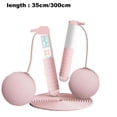 thumbnail image 2 of Ropeless Jumping Rope with Weight Ball,Adjustable Rope Length Counter for Workout Home Fitness - pink and white, 2 of 5
