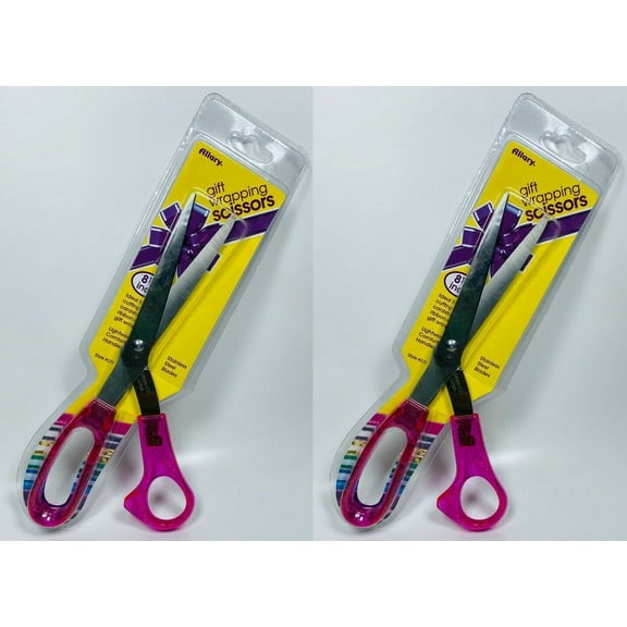 Lot of 2 Allary Scissors 8.5 Inch Lightweight Comfortable Handle PINK