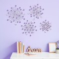 thumbnail image 6 of Purple Metal Starburst Wall Sculpture Set of 4 for Living Room Bedroom Entryway, 6 of 7