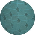 thumbnail image 1 of Ahgly Company Machine Washable Indoor Round Transitional Medium Teal Green Area Rugs, 3' Round, 1 of 7