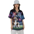 thumbnail image 4 of Happy New Year Beagle Family Cheer Winter Midnight Firework Hawaiian Shirt Breathable Summer Unisex Merch Beagles Dog Lover Gifts Idea - 02025, 4 of 6
