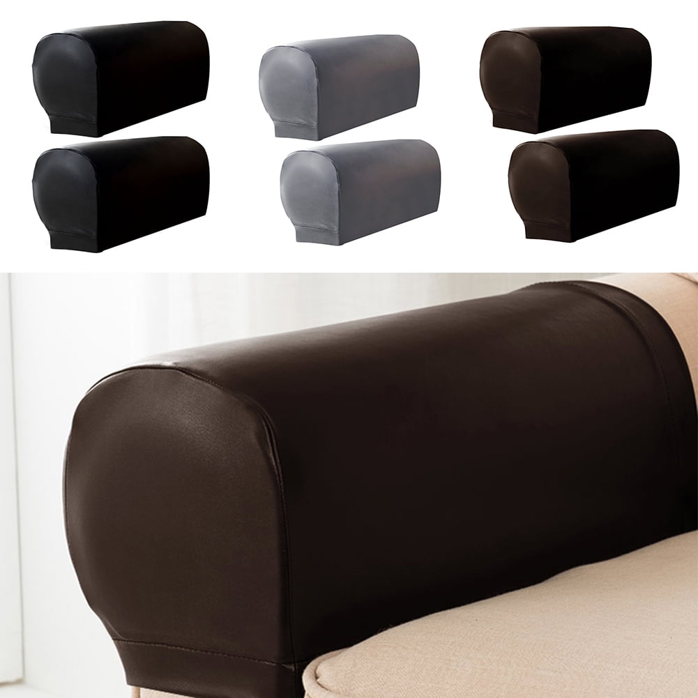 Details about   2pcs Recliner Dustproof PU Resin Soft Waterproof Stretchy Sofa Armrest Covers 