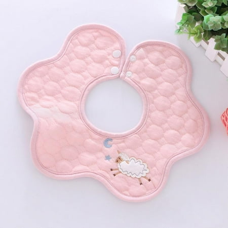 

[BRAND CLEARANCE!!!] 0-3T Cotton Baby Bibs Petals Cartoon Pattern Bib Burp Cloths Infant Newborn Baby Boy Girl Saliva Towel (Style A8)
