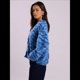 thumbnail image 5 of Suéter Tipo Cárdigan de Rayas Extragrande para Mujer, de Punto, con Botones, Larga y Hombros Caídos Azul L, 5 of 10
