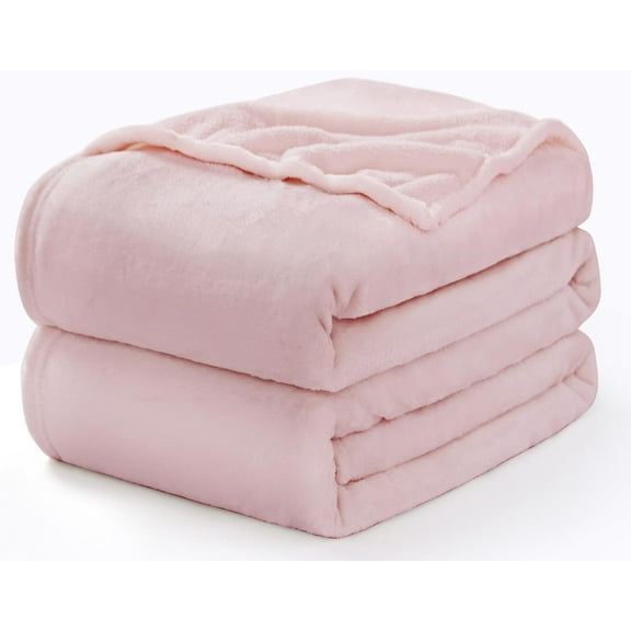 CozyLux Pink Fleece Throw Blanket 50x70 Soft Plush Flannel 300GSM XL