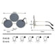 thumbnail image 4 of 2023 New Third Eye Round Sunglasses Women/men Reflective Mirrored Black Holiday Sun Glasses Three Lenses Eyewear Shades Uv400, 4 of 4