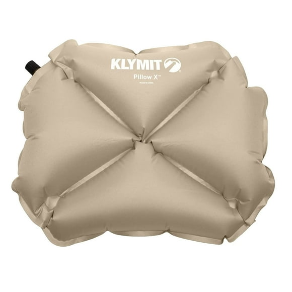 Klymit Pillow X Almohada de viaje, avión híbrido inflable ligero, mochilero, hamaca y almohada para acampar, gris