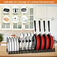 thumbnail image 6 of Scidweet 14 Expandable Pots and Pans Lid Organizer Rack, Kitchen Cabinet Pantry Bakeware Organizer, 6 of 8
