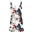 thumbnail image 7 of Women's 2025 Patriotic Romper - Cotton-Linen Adjustable Strap Jumpsuit, Loose Fit American Flag Short Overalls for 4th of July (Casual & Festive), 7 of 7