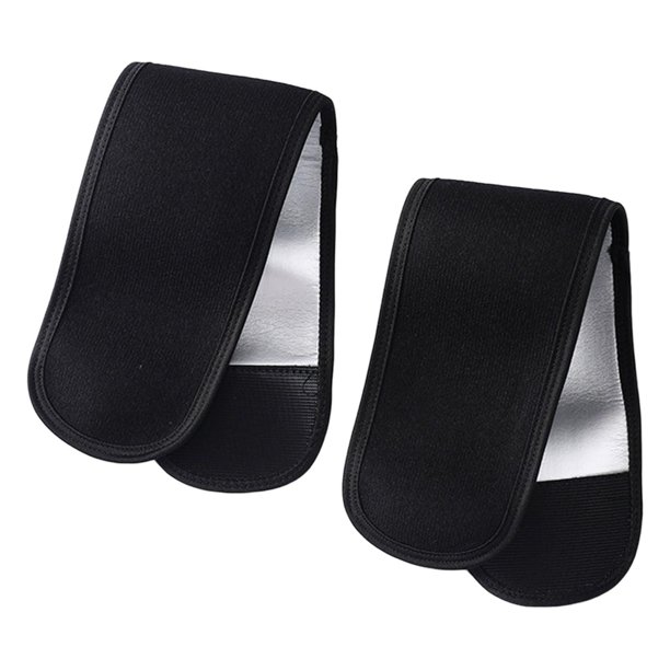 2 uds Sauna correa de brazo sudoroso recortador de brazo envoltura moldeadora para entrenador entrenamiento niñas, negro nuevo Cola correa para el brazo