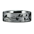 thumbnail image 3 of Wolf and Raven Tungsten Carbide Ring, 3 of 5