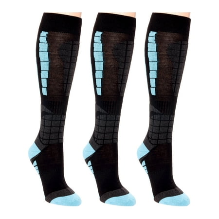 3 Pack LISH Women's Ski Snowboarding Over The Calf Thermal Snow