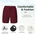 thumbnail image 5 of Lsque Mens Swim Trunks Maroon Pattern - Bathing Suit Compression Liner - Beach Swim Shorts Swimwear - (S-3XL) - Stretch Quick Dry -Medium, 5 of 9