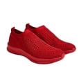 thumbnail image 6 of LUCKY STEP Fashion Breathable Rhinestone Sneaker Mesh Slip On Walking Shoes,Red,Womens, 6 of 6