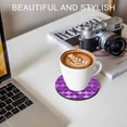 thumbnail image 6 of Purple Fish Scale Coasters Set of 2, Absorbent Coasters for Drinks, Modern Geometric Ombre Abstract Moroccan Coaster for Desk Coffee Table Protection, Home Decor House Warming Gifts 4", 6 of 8