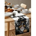 thumbnail image 3 of Table Runners 72 Inches Long Dress Scarves, Halloween Farmhouse Kitchen/Dining Table Runner, Coffee Tablerunners, Skull Pumpkin Gnomes Bare Tree Hunting House 13x72 Inch, 3 of 7