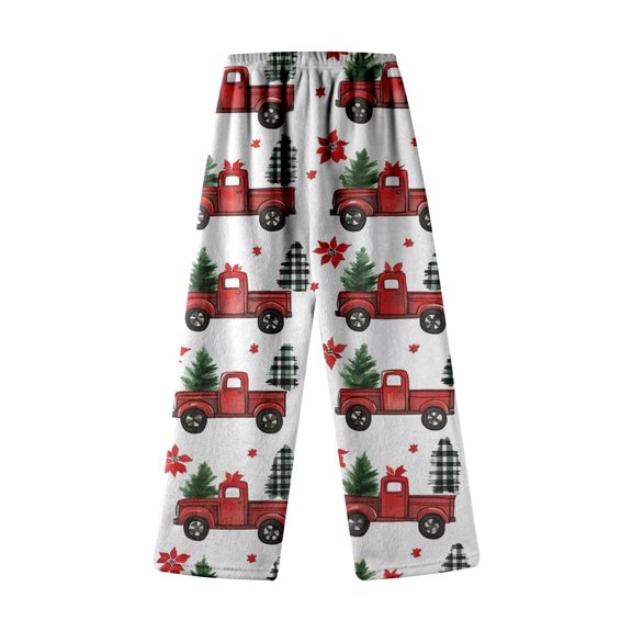 Gunia Kids Boys Girls Flannel Christmas Pjs Pants Car Print Fall Winter Cute Cartoon Casual Comfy Pajama Pants Sleepwear Bottoms Lounge Pants ,Size 2-13 Years