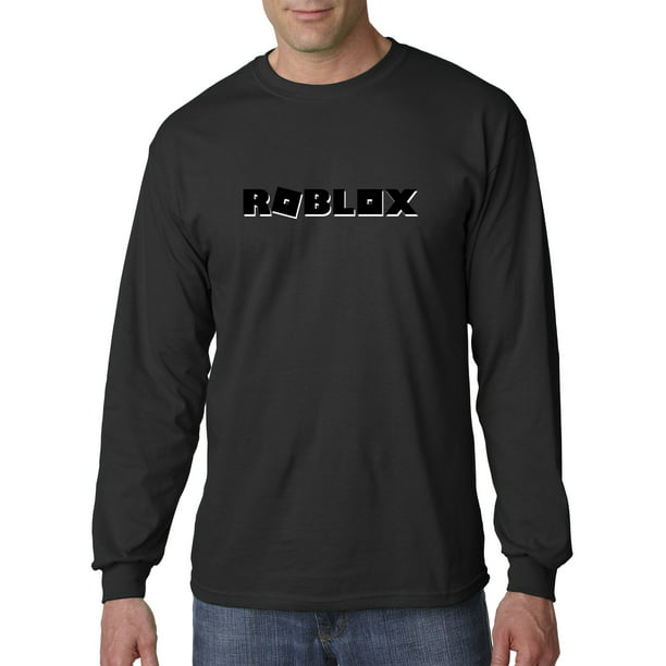 New Way New Way 1168 Unisex Long Sleeve T Shirt Roblox Block Logo Game Accent Large Black Walmart Com Walmart Com - roblox how to use t shirts