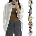 thumbnail image 2 of XISAOK Women's Buttons Down Shirt Collar Button Up Shirt Blouse Tunics Top, 2 of 21