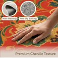 thumbnail image 3 of ODIKA 3'x5' Red Gold Vibrant Persian Floral Design Washable Throw Rug Intricate Antique-Inspired Botanical Pattern Stain Resistant, Low Profile, Non-Slip for Entryway, Kitchen, Mudroom, 3 of 4