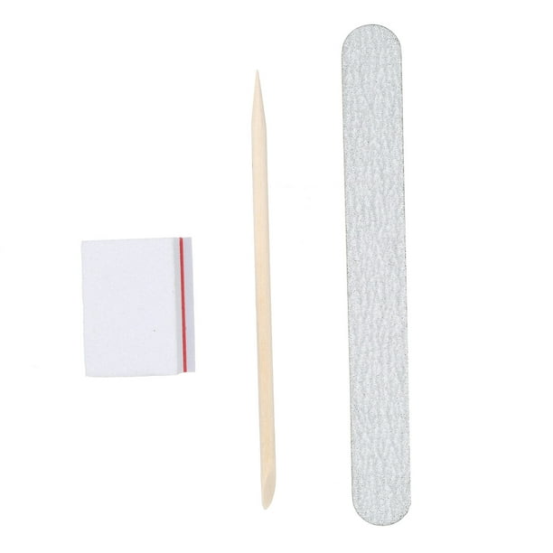 3PCS Herramientas de manicura Kit de herramientas para remover esmalte de uñas en gel con archivo Li Irfora Blanco