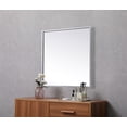 thumbnail image 3 of Metal Frame Square Mirror 24 inch in Brass, 3 of 7