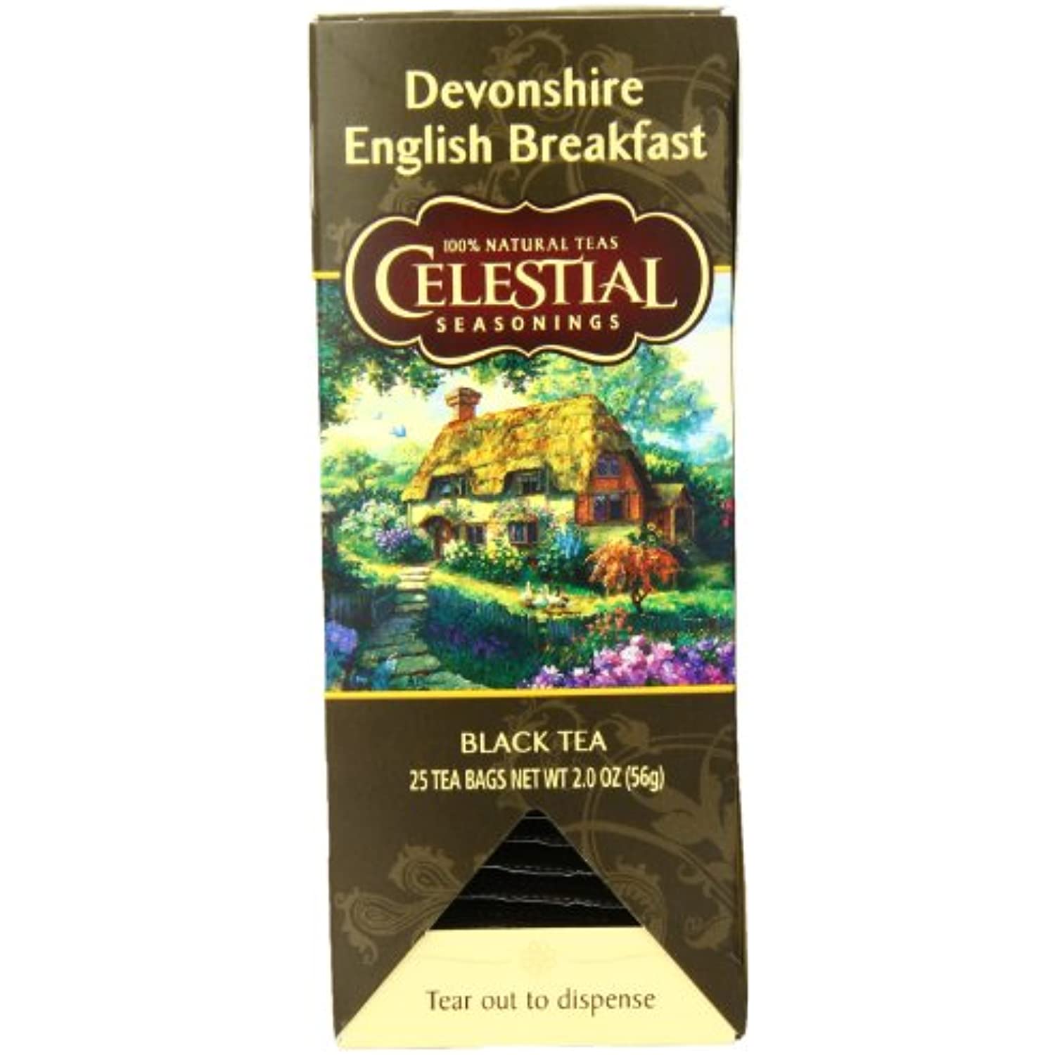 Celestial Seasonings Black Tea, Devonshire English Breakfast, Contains Caffeine, 25 Tea Bags