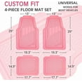 thumbnail image 2 of Heavy Duty Rubber Floor Mats 4-Piece,Pink Car Mats Full Sets Anti-Slip,Waterproof Universal Trim-to-Fit for Car SUV Truck, Durable All Weather Automotive Car Mats for Women,Girly(All Pink), 2 of 7