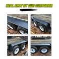 thumbnail image 4 of Kojem Trailer Fenders Steel 14 Gauge Diamond Tread Plate Tandem Axle 72-7/8"x10-1/4"x13" (Fit 13"-15" Tires) 2 Pcs, 4 of 9