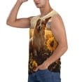 thumbnail image 3 of Balery Pastoral Sunflower Corgi Camisetas sin mangas para hombre, absorbe la humedad y protege contra el mal olor.-3X-Large, 3 of 7