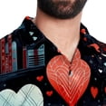 thumbnail image 5 of Valentine's Day Love Men's Short Sleeve Beach Shirts, Casual Printed Button Down, Summer Unisex Spread Collar Tops, 5 of 6