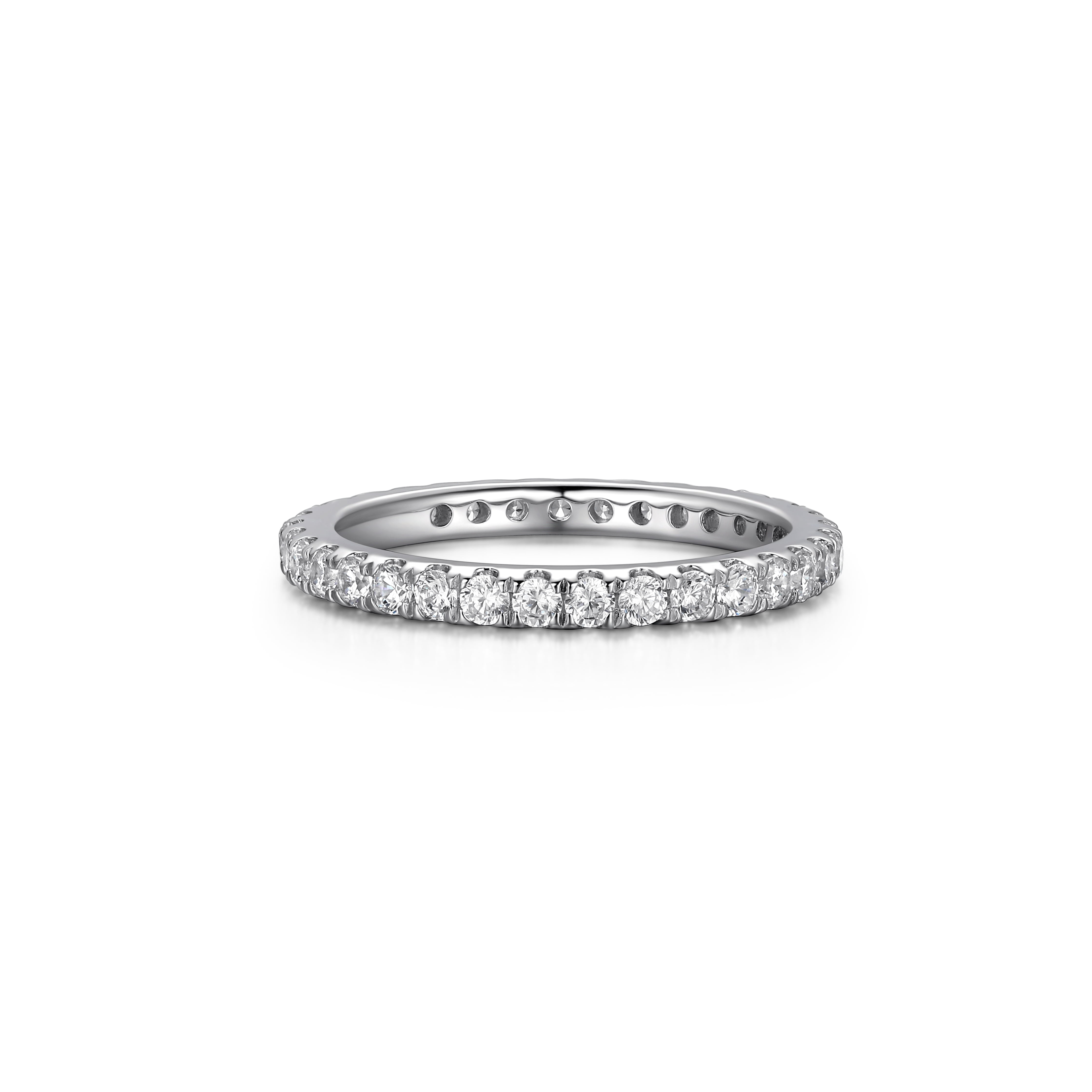 Morgan & Paige 1 CT TW Lab Grown Diamond Sterling Silver Wedding Band Ring, Adult Female
