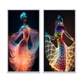 thumbnail image 2 of Designart "Dancer in Translucent Light I" Woman Fashion Photography Framed Wall Art Set Of 2 - Glam Multicolor Frame Gallery Set For Office Decor, 2 of 6
