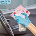 thumbnail image 4 of Yayeee 6 Pack Kitchen Dishcloths for Washing Dishes Soft Absorbent Microfiber Towels, Pink Cute Cherry Pattern, 4 of 9