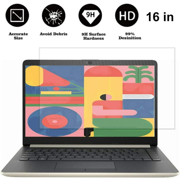 Protector de pantalla transparente película templada compatible Apple MacBook Pro 13/15/16 pulgadas, película protectora HD con revestimiento hidrofóbico y oleofóbico Adepaton 2034072-3