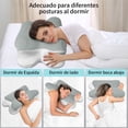 thumbnail image 3 of Almohadas Memory Foam, Almohada Ortopedica Cervical para Dormir el Diseño Ortopédico Ergonómico Alivia el Dolor de Cuello, Adecuada para Dormir de Lado, Espalda o Panza con Fundas Almohadas, 3 of 6
