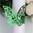 thumbnail image 5 of 50 Uds. Servilleteros de papel de mariposa 3D, servilletas para Fiesta de bodas, decoración de mesa para restaurante, servilleteros con forma de mariposa cortados con láser, 5 of 5