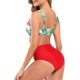 thumbnail image 2 of Trajes de baño Twist Front Bikini de Cintura Alta Trajes de baño de Dos Piezas Roja CH Roja CH Xishao ropa, 2 of 2