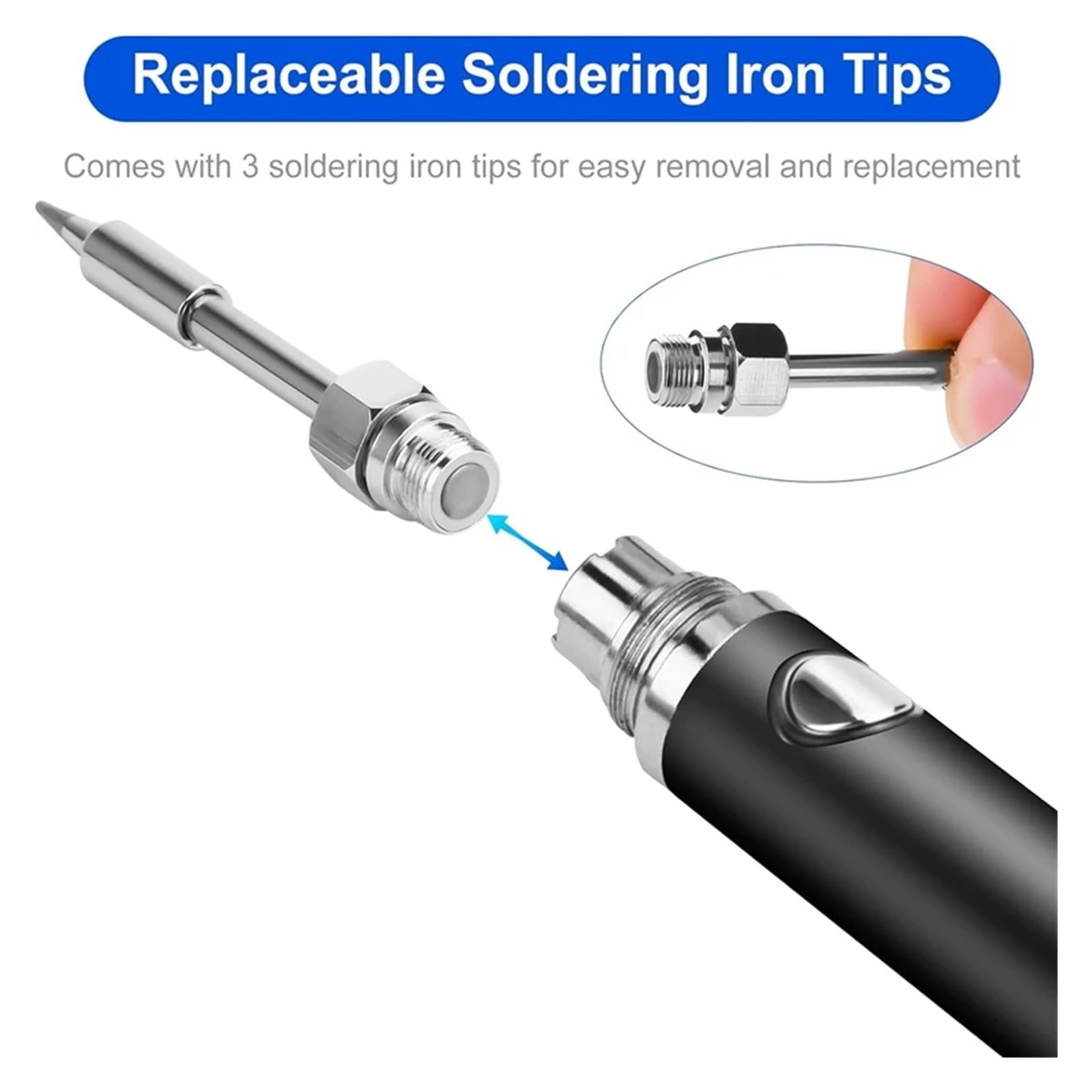 USB 5V 8W soldering iron tool pen DIY wireless soldering pen, home and outdoor convenient soldering repair tool set ,Internally Heated