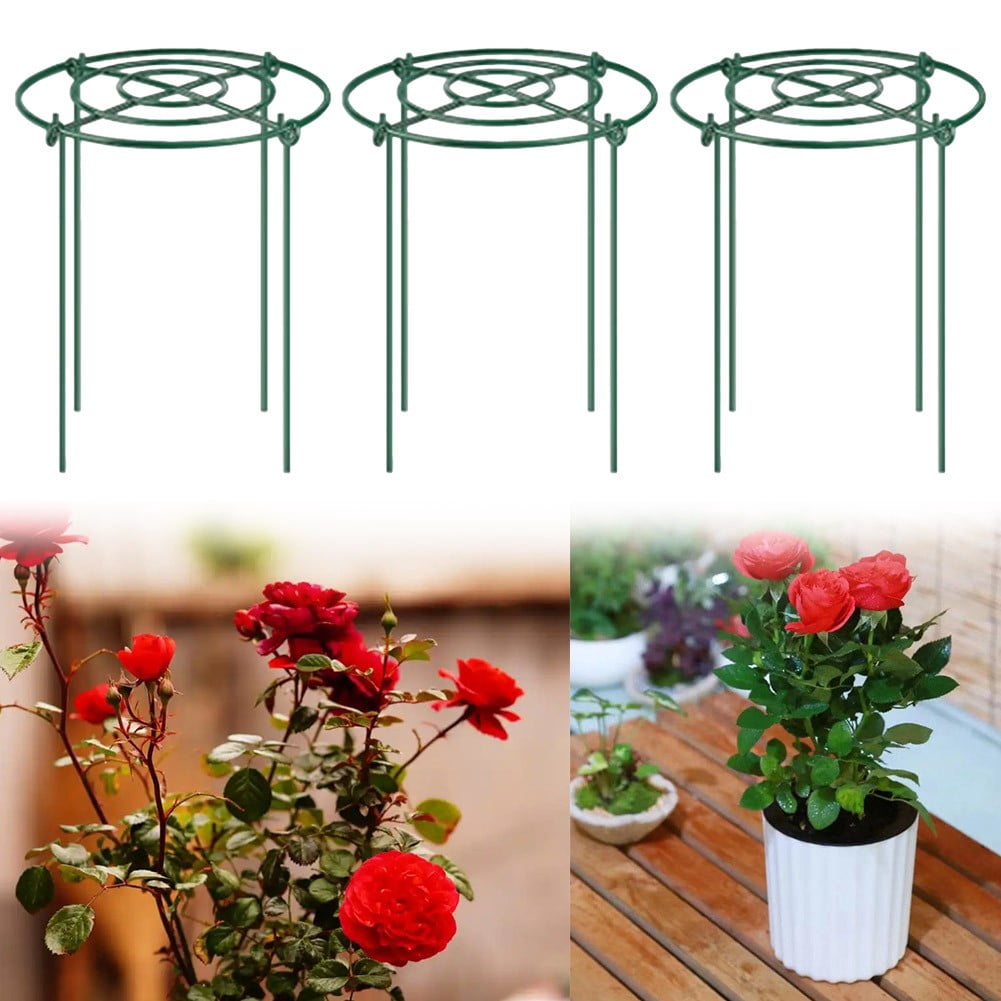 RichLink 3Pcs Plant Climbing Frame Hydrangea Rose Bracket Creative Climbing Flower Bracket Gardening Green Plant Support Bracket Fixed Ro,Grid type