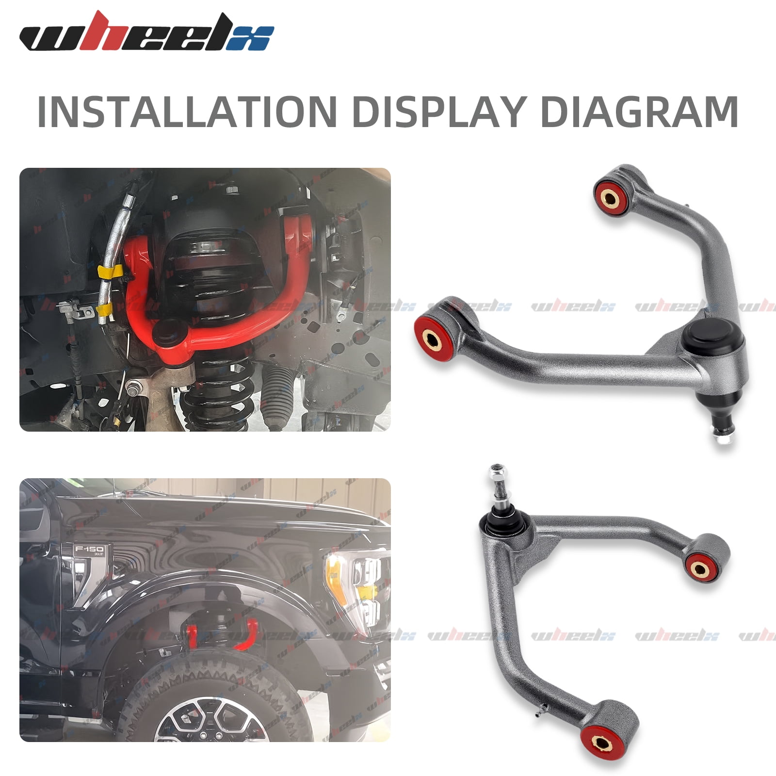 2Pcs 2-4" Lift Front Upper Control Arms Fits for 2009-2024 Dodge RAM 1500 4WD Control Arms Adjustable Suspension Control Arms with Ball Joint