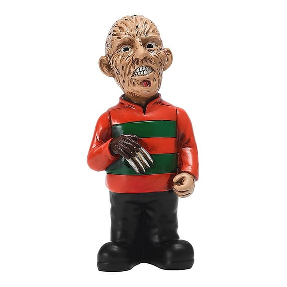 Horror Movie Garden Gnomes Decoration Outdoor Statue Nightmare Freddy Krueger Figurines Lawn Halloween Decor Christmas Ornament, Movie Gifts