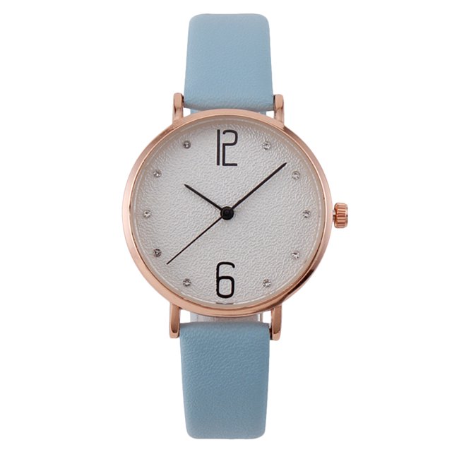 Weiweiguan Quartz Analog Watch Leather Strap Casual Watch Fashion Wristwatch for Student