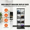 thumbnail image 2 of KFFKFF Pamphlet Presentation Stand, Quadruple Layer 8 Compartments Mesh Document Display Stand, Ground-Based Periodical Newspaper Catalogue Holder, Featherweight & Movable with Tote Bag, 2 of 9