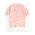 thumbnail image 4 of EnJoCho Toddler Casual Bodysuit Baby Boy Girl Button Solid Romper Jumpsuit Kimono Clothes Sleepwear Toddler Girl Trendy Clothing Casual Home Bodysuit, 4 of 4