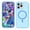 Blue, variant on Glitter Magnetic Case for iPhone 15 Pro Max with Tempered Glass Screen Protector - Purple